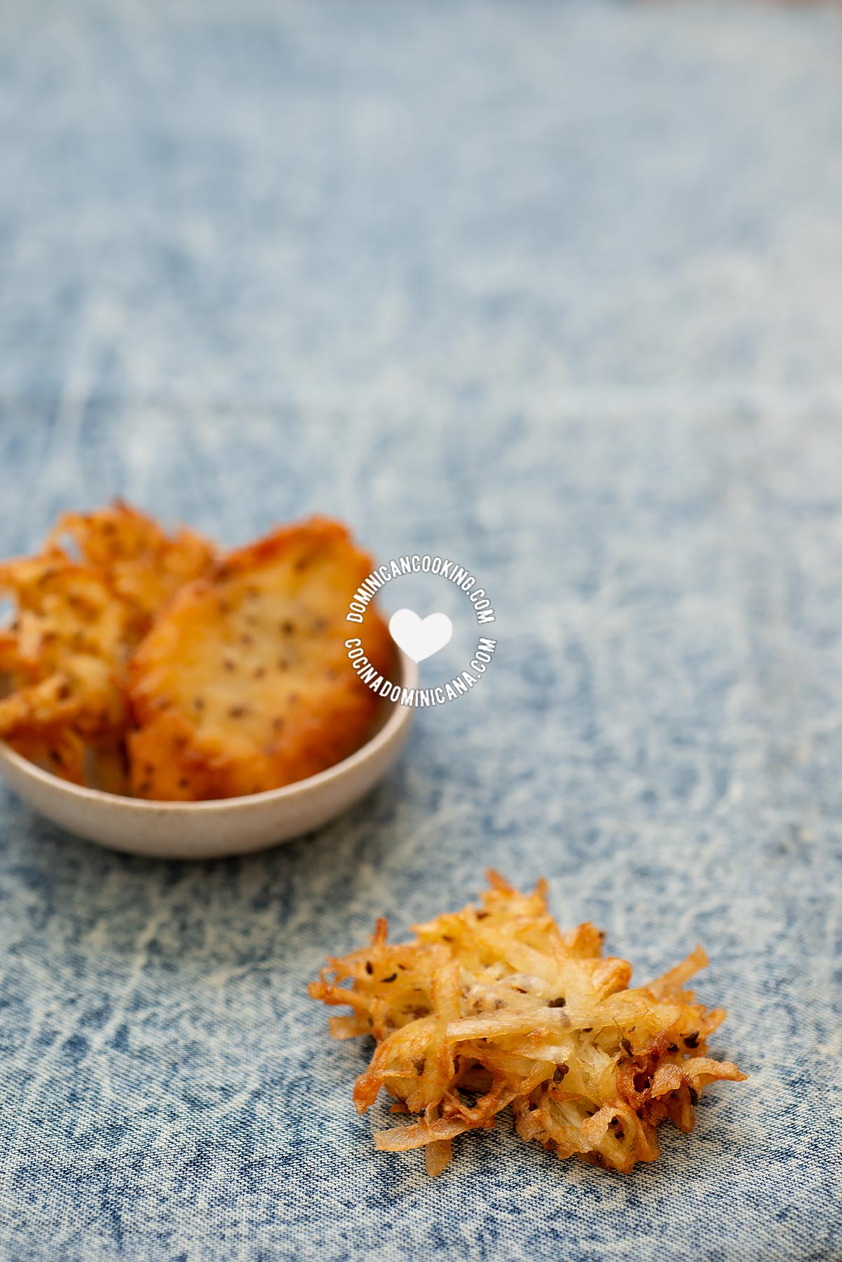 Arañita de yuca (cassava fritters).