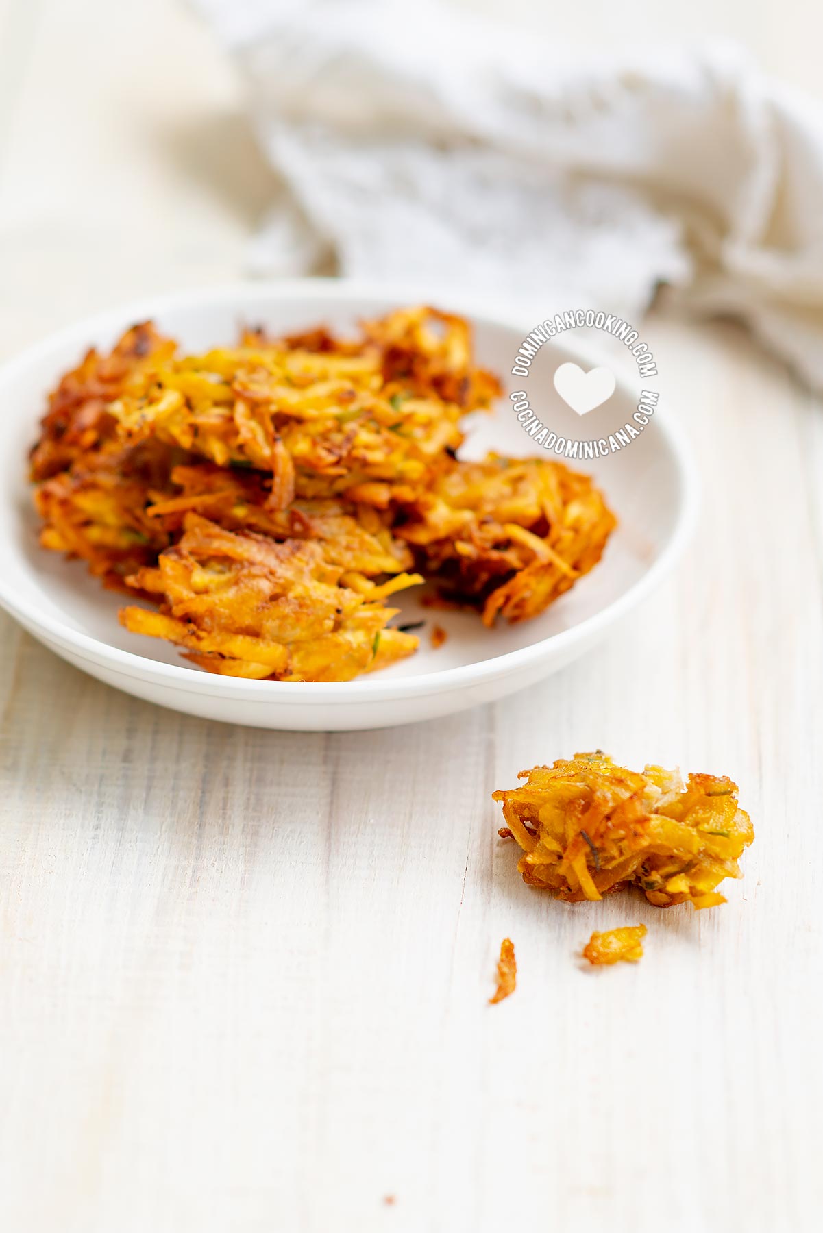 Plantain arañitas (fritters).