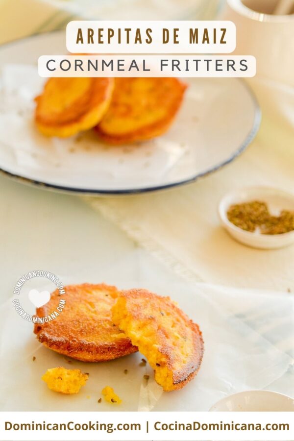 Arepitas de maíz (cornmeal fritters) recipe.