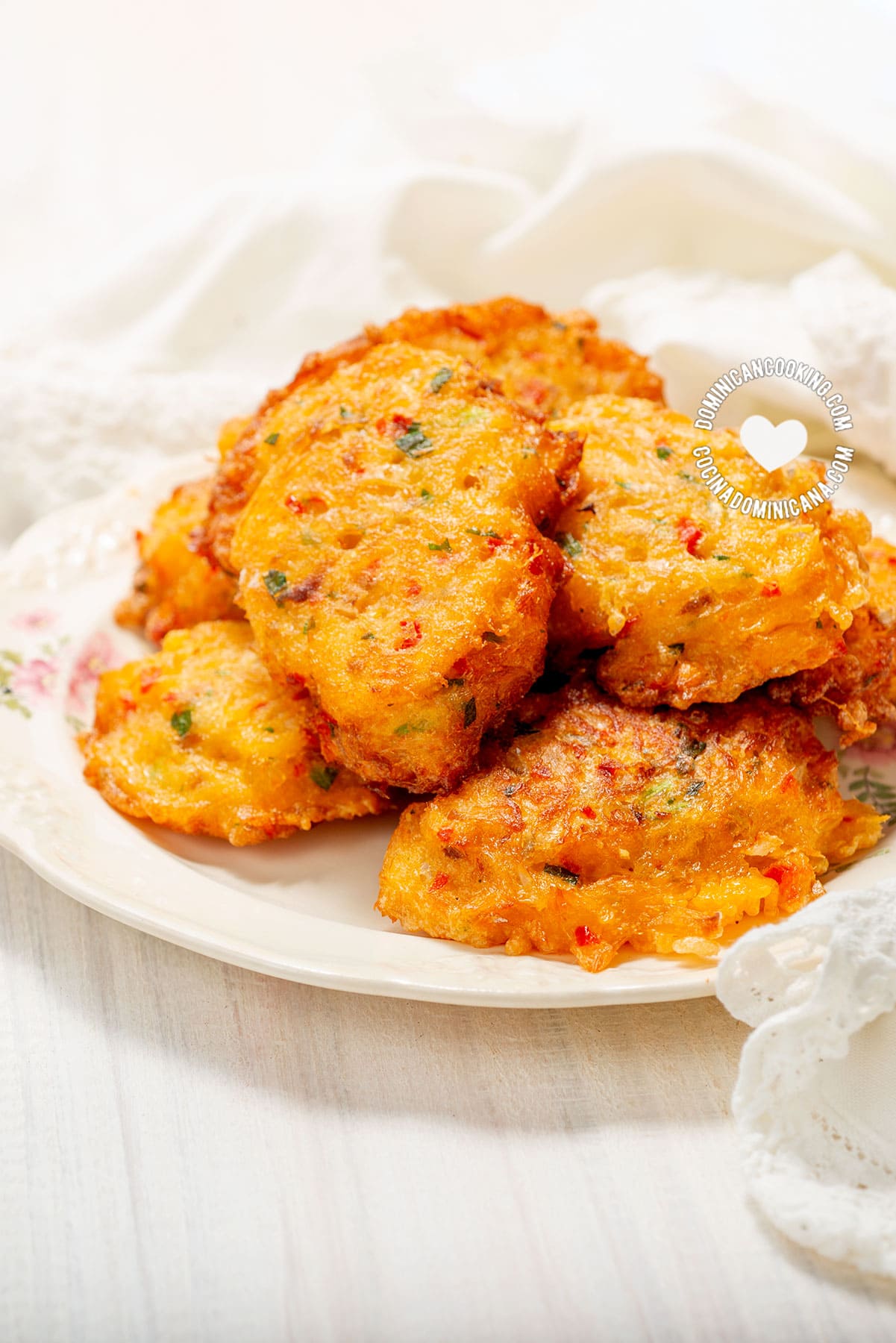 Bacalaitos (codfish fritters).