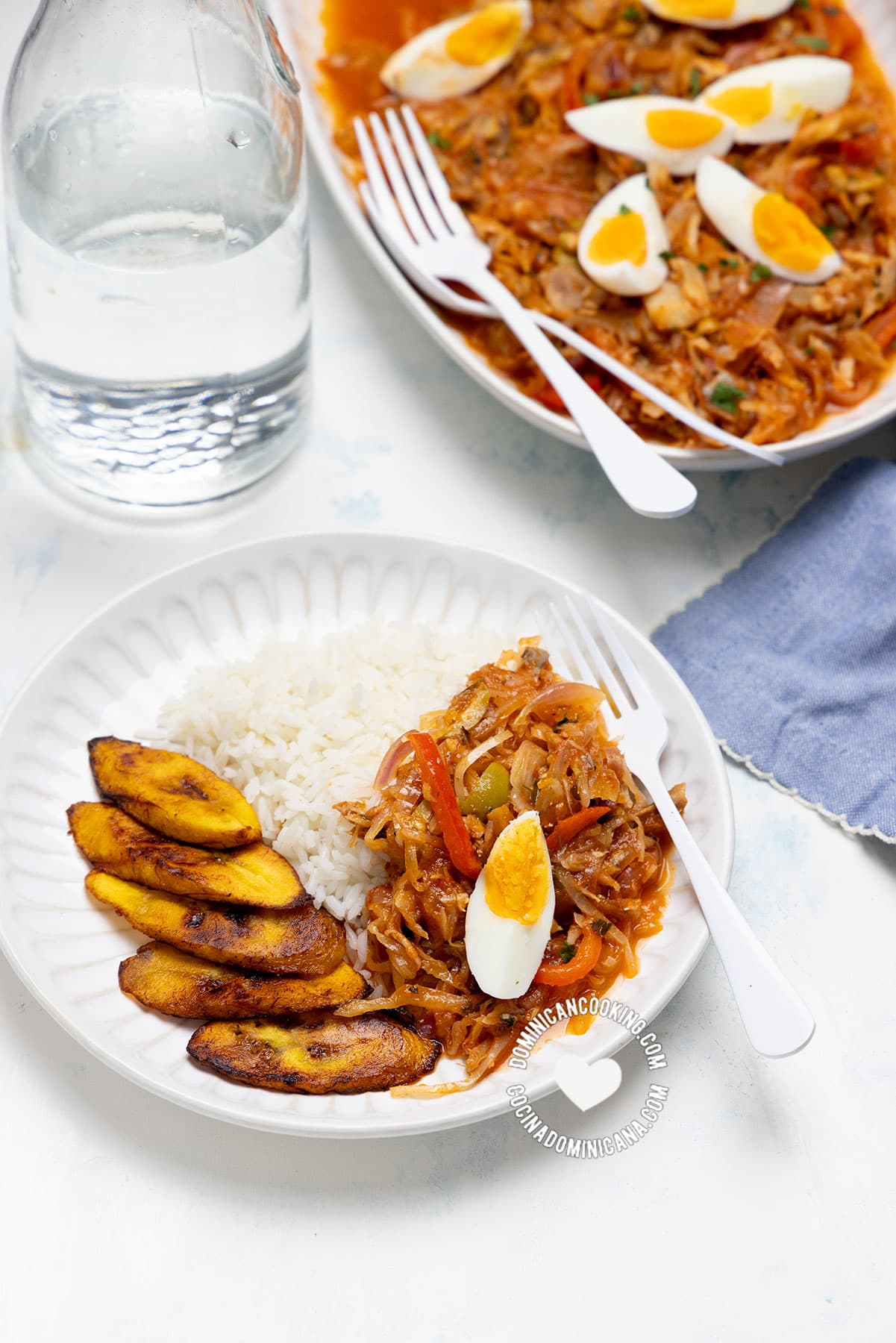 Bacalao con col y huevo.