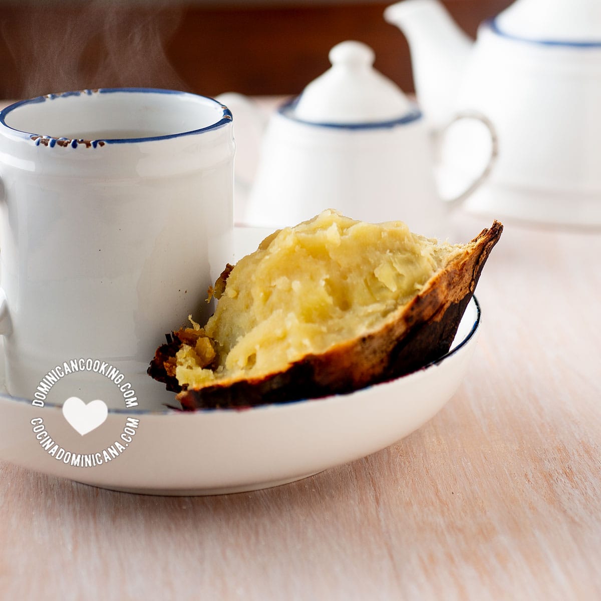 Batata asada (roasted sweet potato).