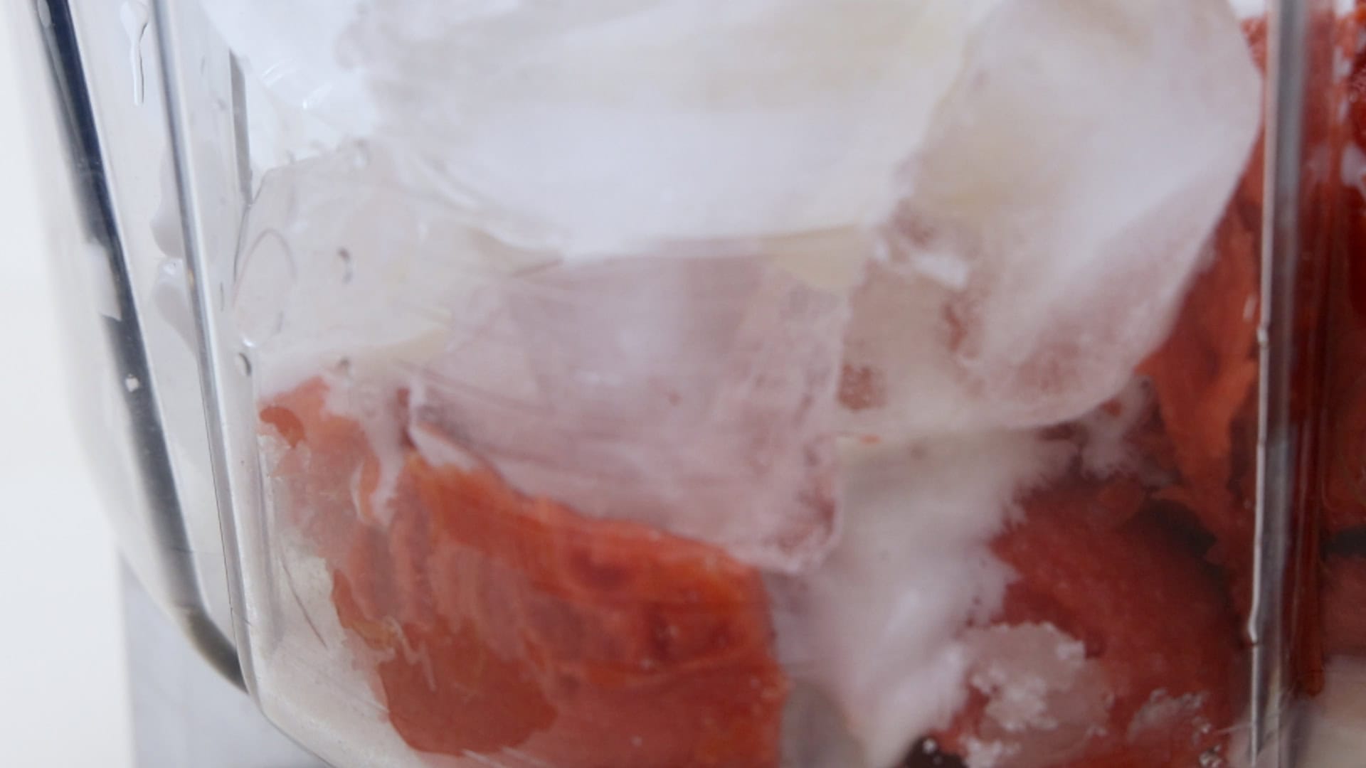 Placing in the blender.