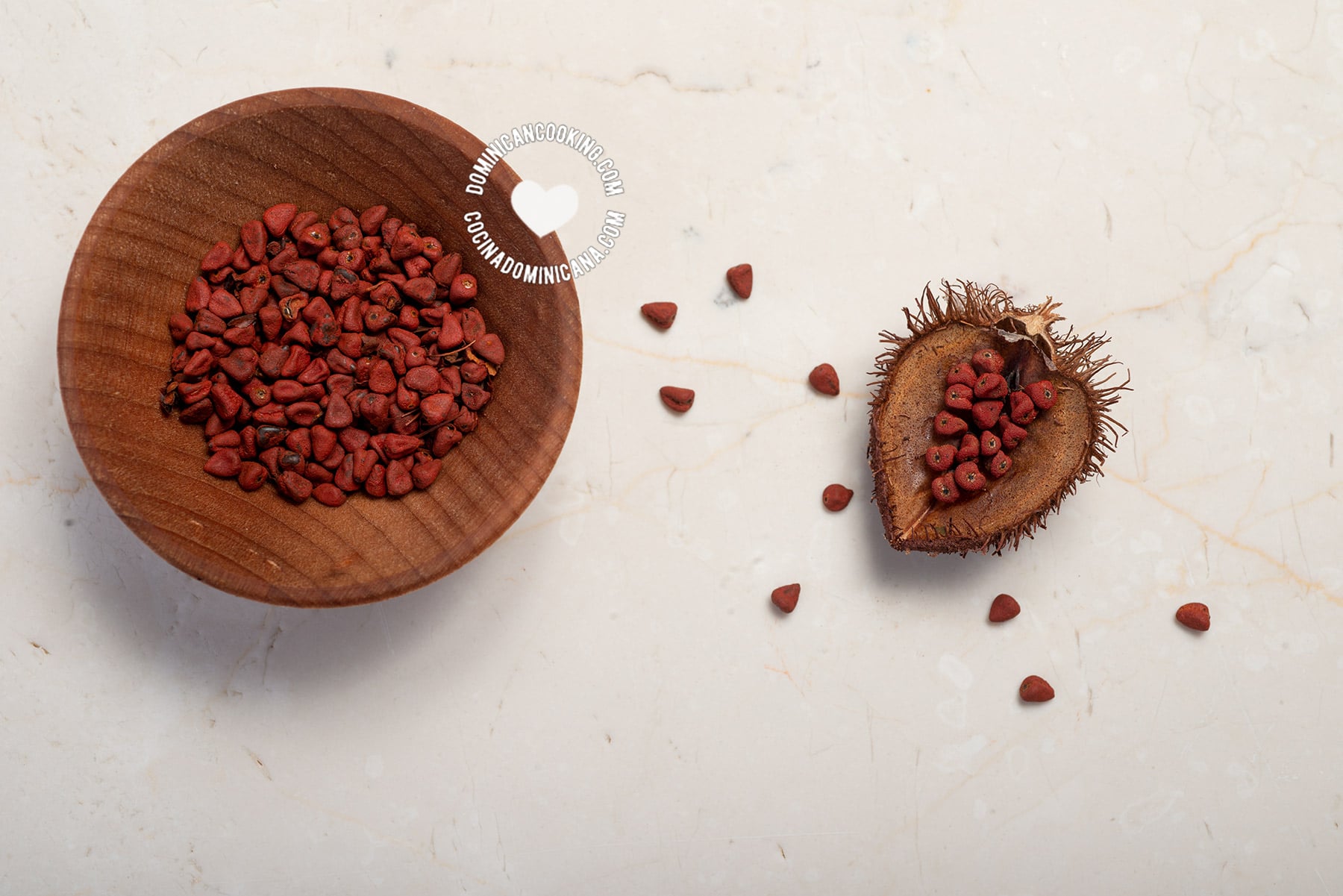 Bija, bija, annato or achiote (bixa orellana).