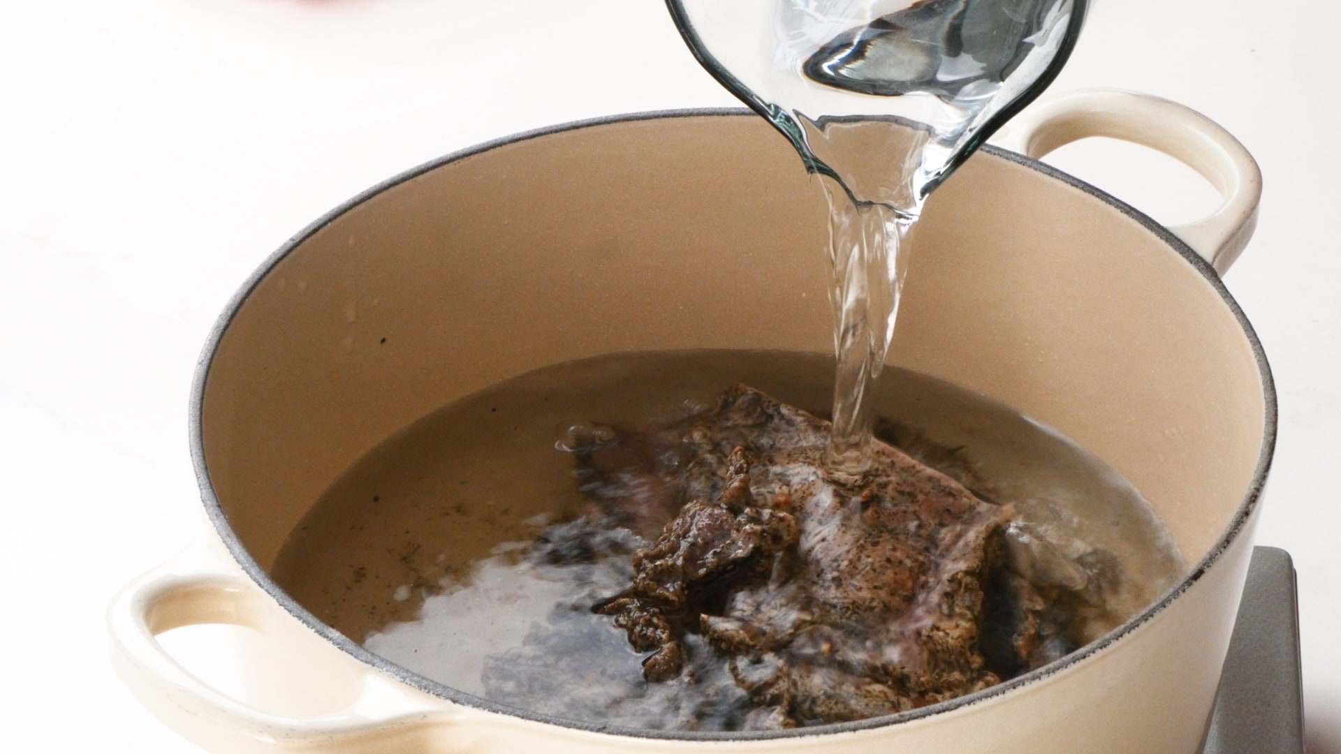 De-salting salted meat.