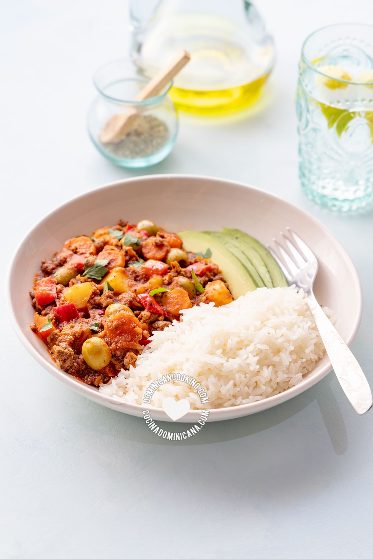 Ground beef with vegetables.