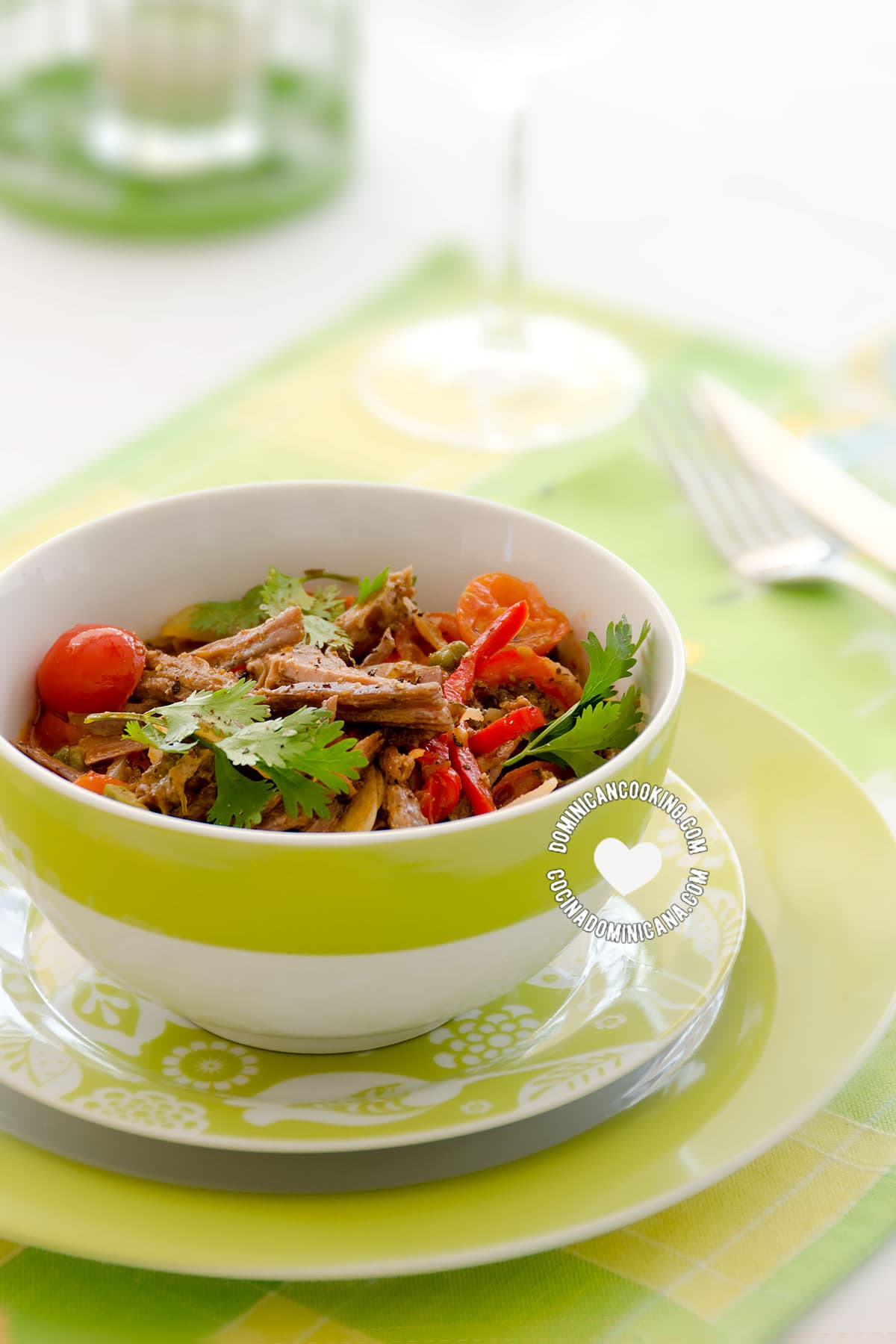 Carne ripiada (shredded beef).