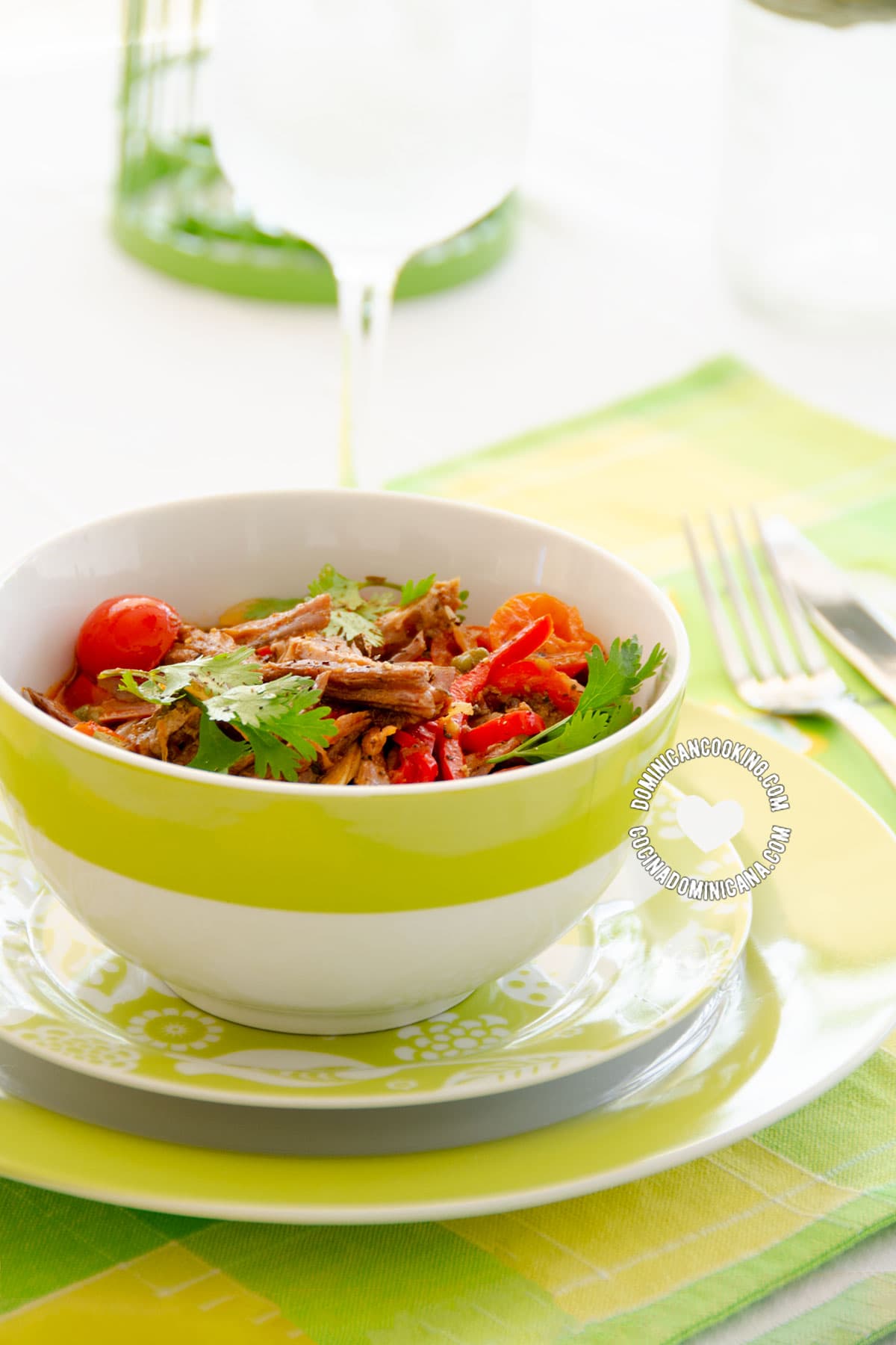 Carne ripiada (shredded beef).