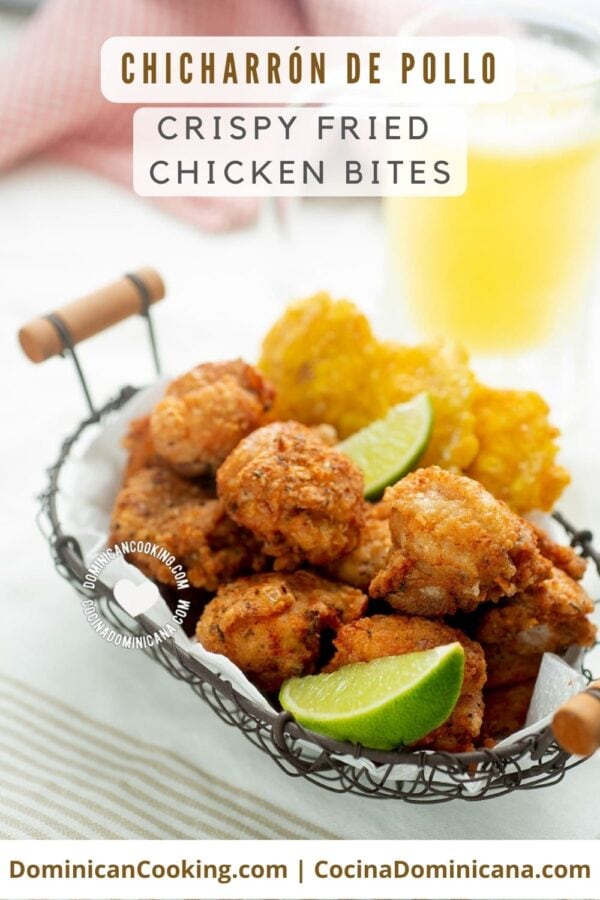 Chicharrón de pollo (crispy fried chicken bites) recipe.