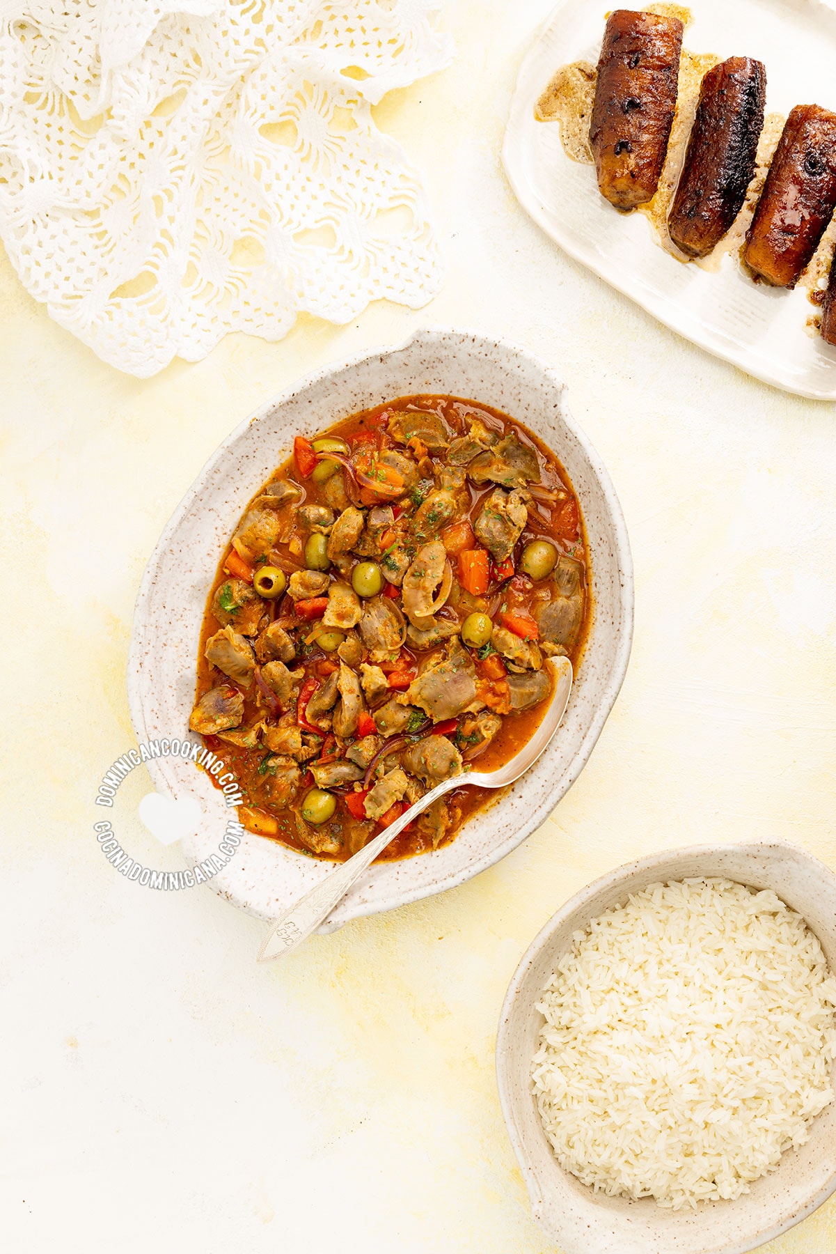 Chicken gizzard (molleja guisada).