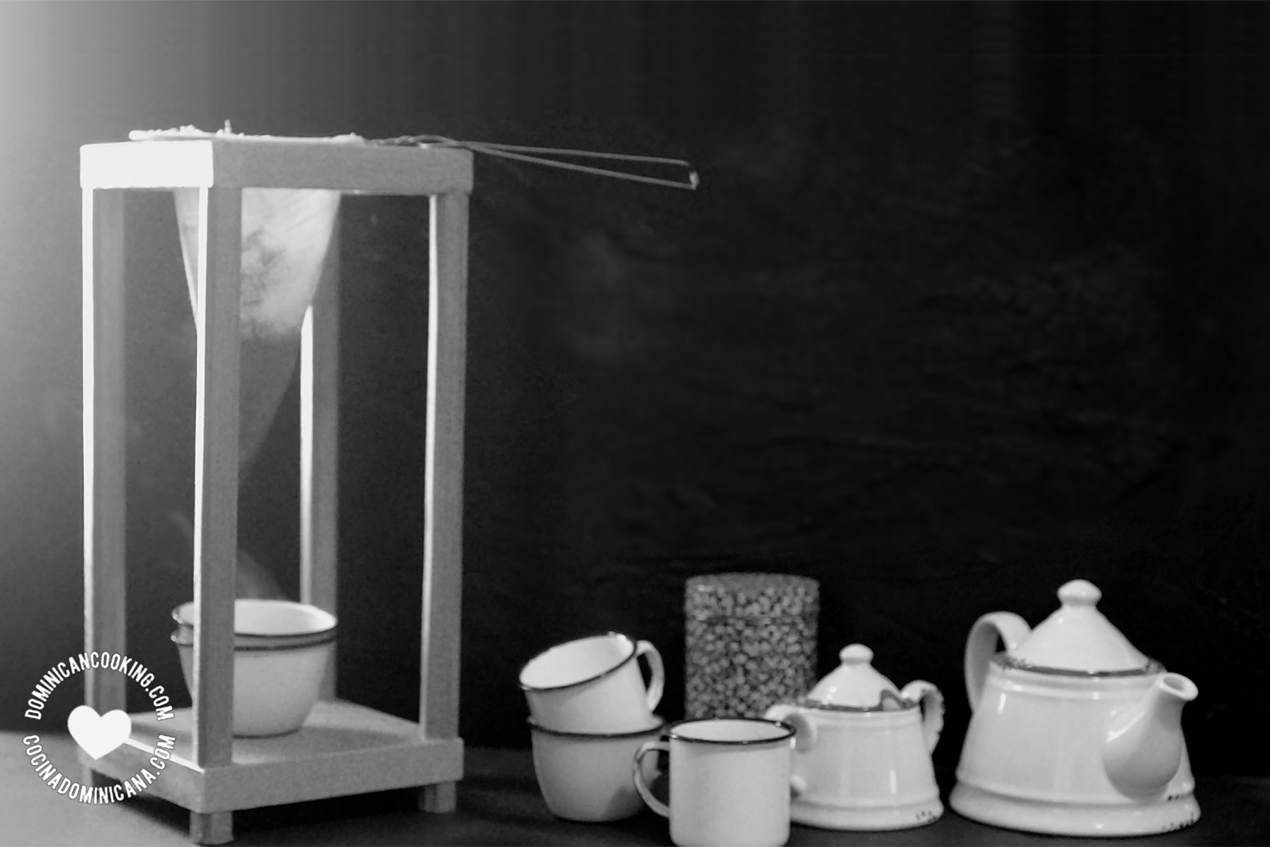 Dominican coffee "sock".