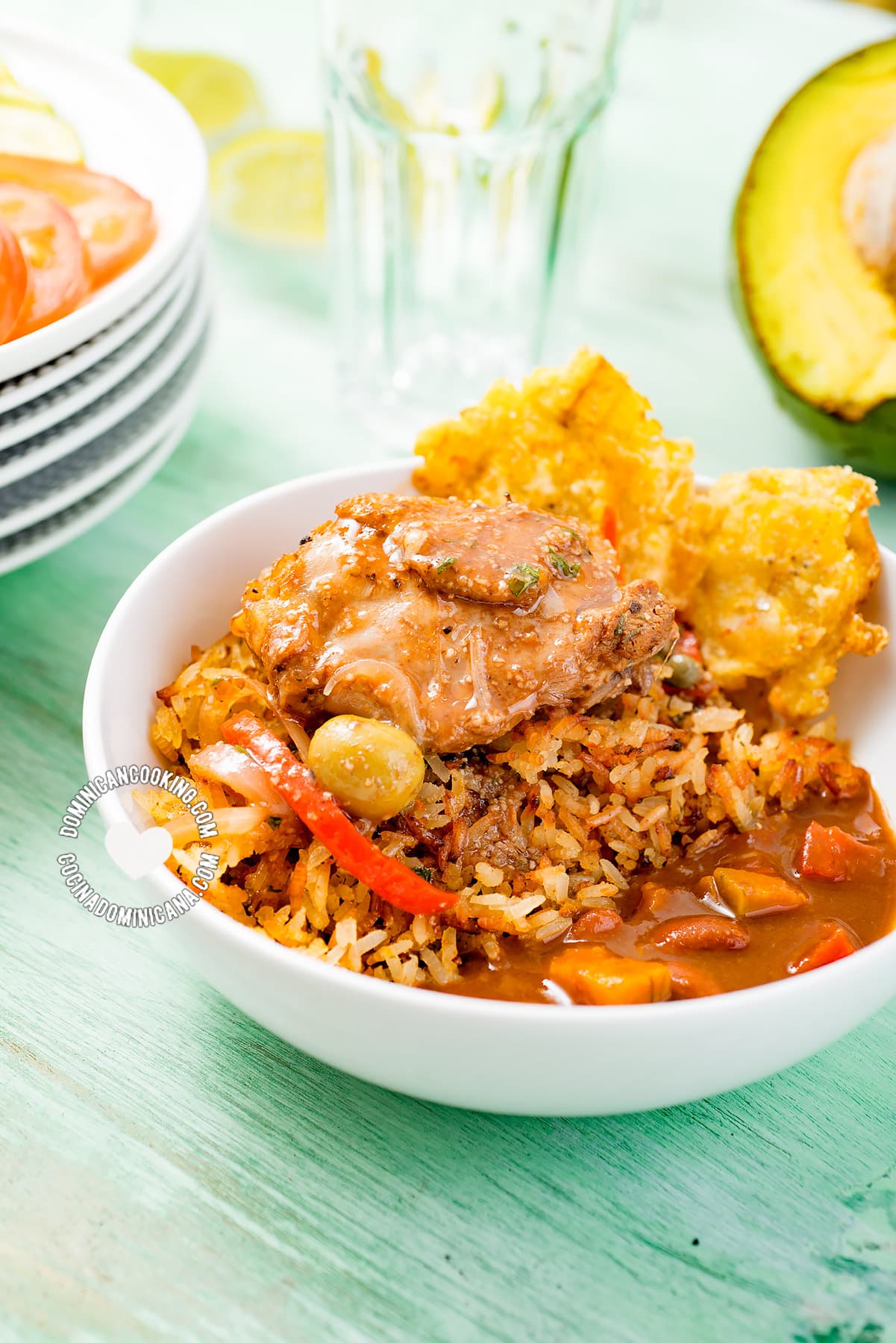 Dominican locrio concon or con con.