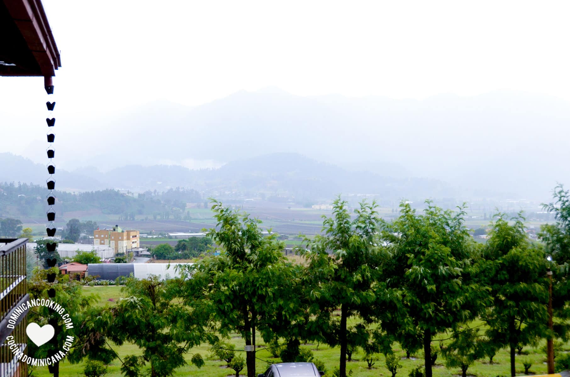 View of Constanza mountains through the fog.