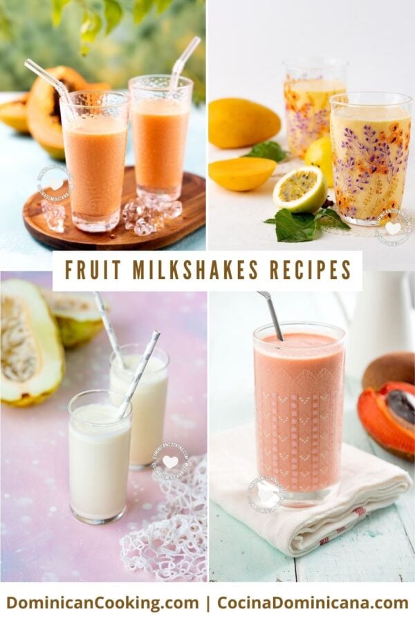 Batidas (fruit milkshakes recipes).