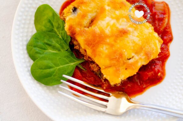 Cornmeal and beef casserole.