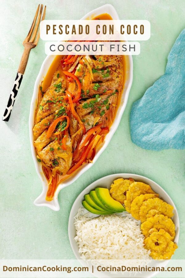 Pescado con coco (coconut fish) recipe.