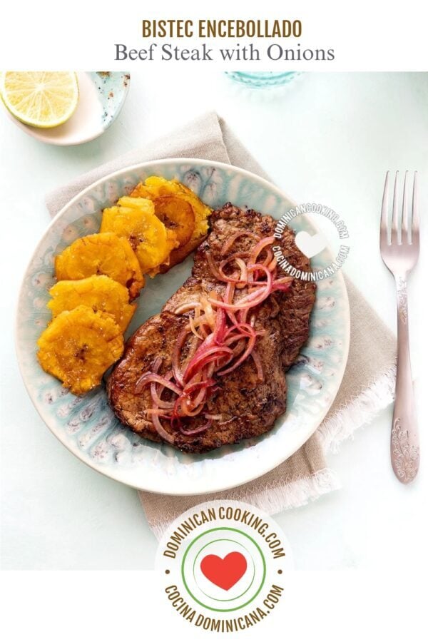 Beef steak with onions recipe.