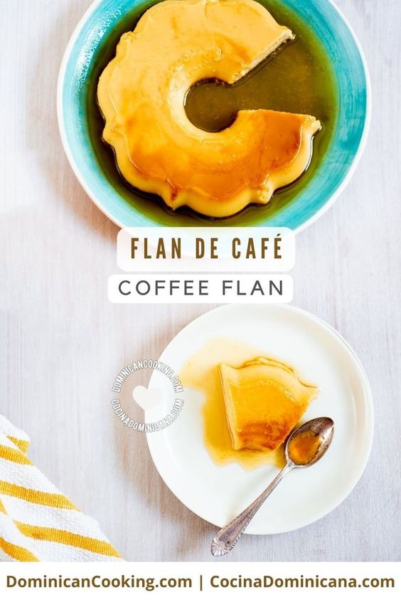 Flan de cafe (coffee flan) recipe.