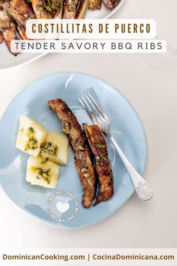 Costillitas de puerco (tender BBQ ribs) recipe.