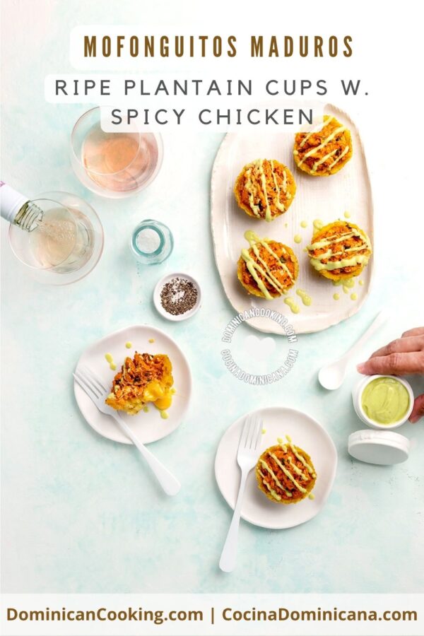 Mofonguitos maduros (ripe plantain cups) recipe.