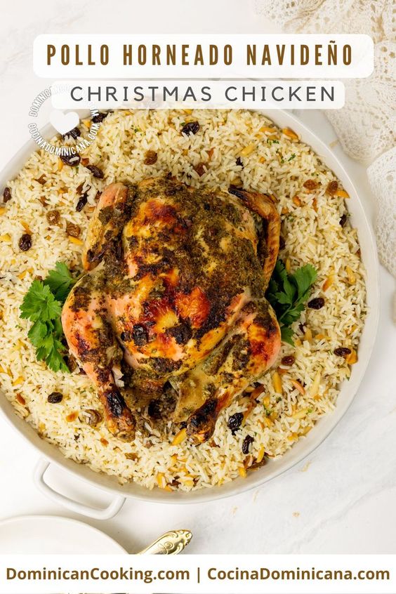 Pollo horneafo navideño (christmas chicken ) recipe.