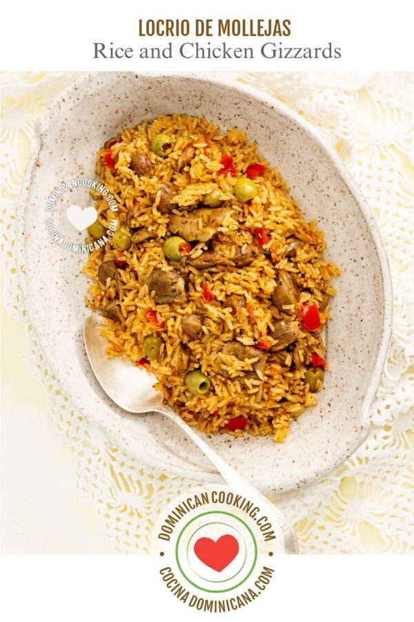 Rice and chicken gizzards recipe.