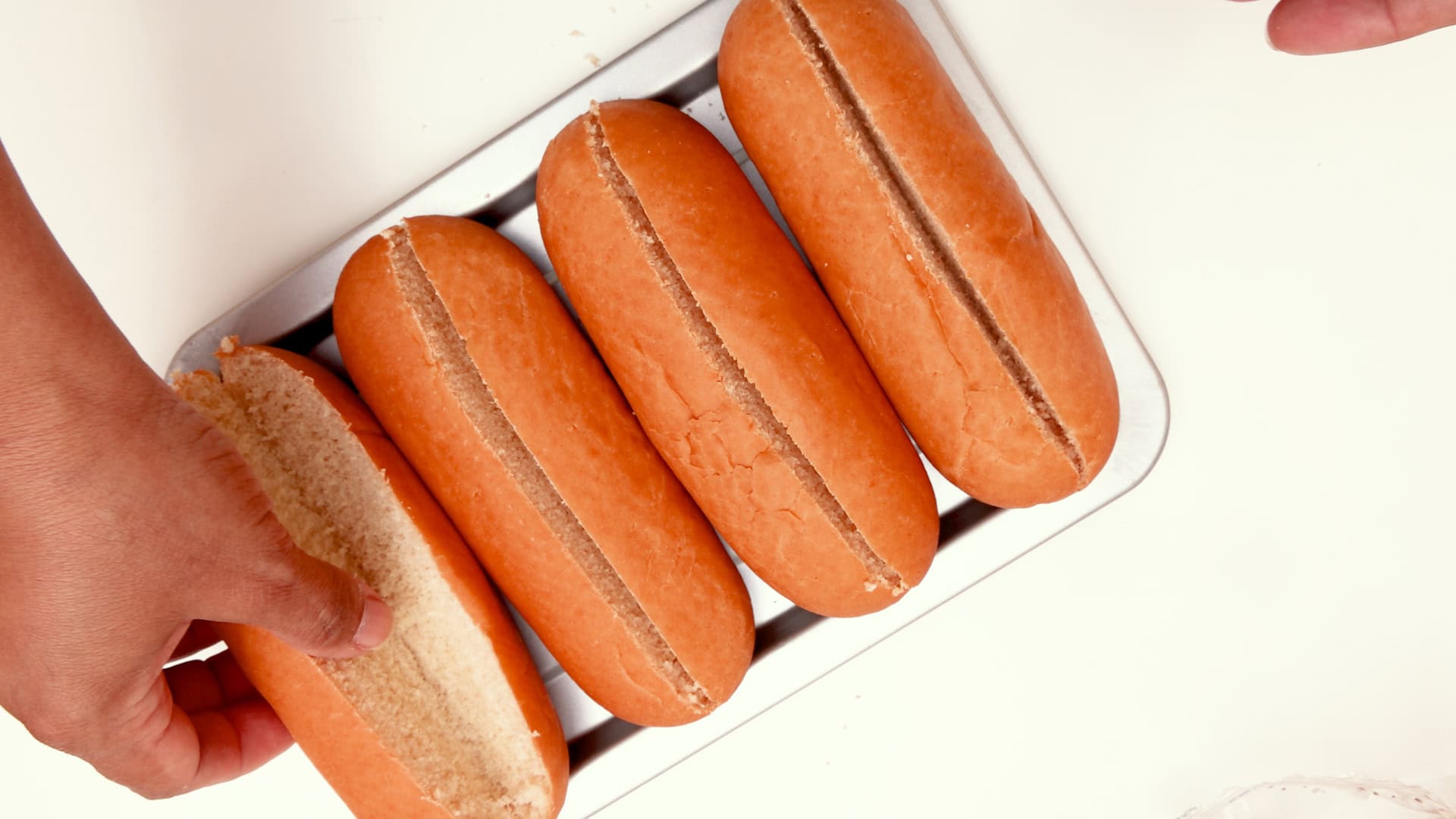 Dominican hot dog buns.