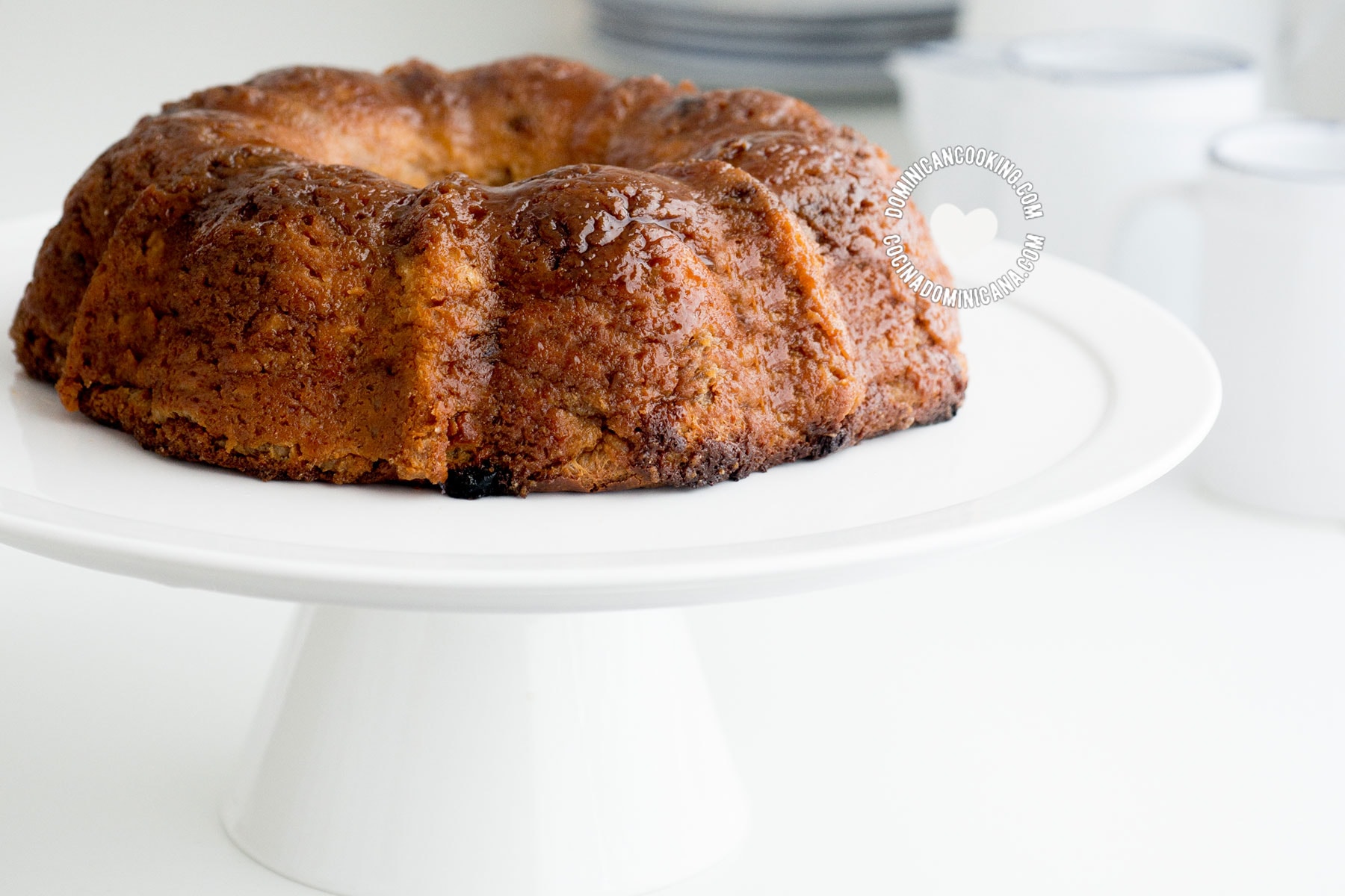 Pudín de pan (Dominican bread pudding).