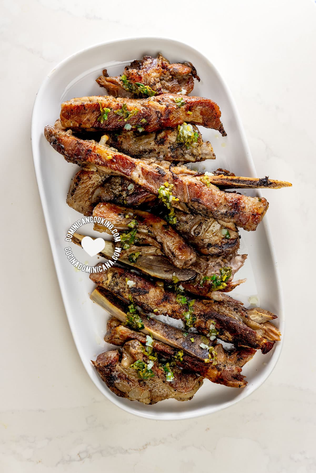 Costillitas de puerco (Dominican Ribs).