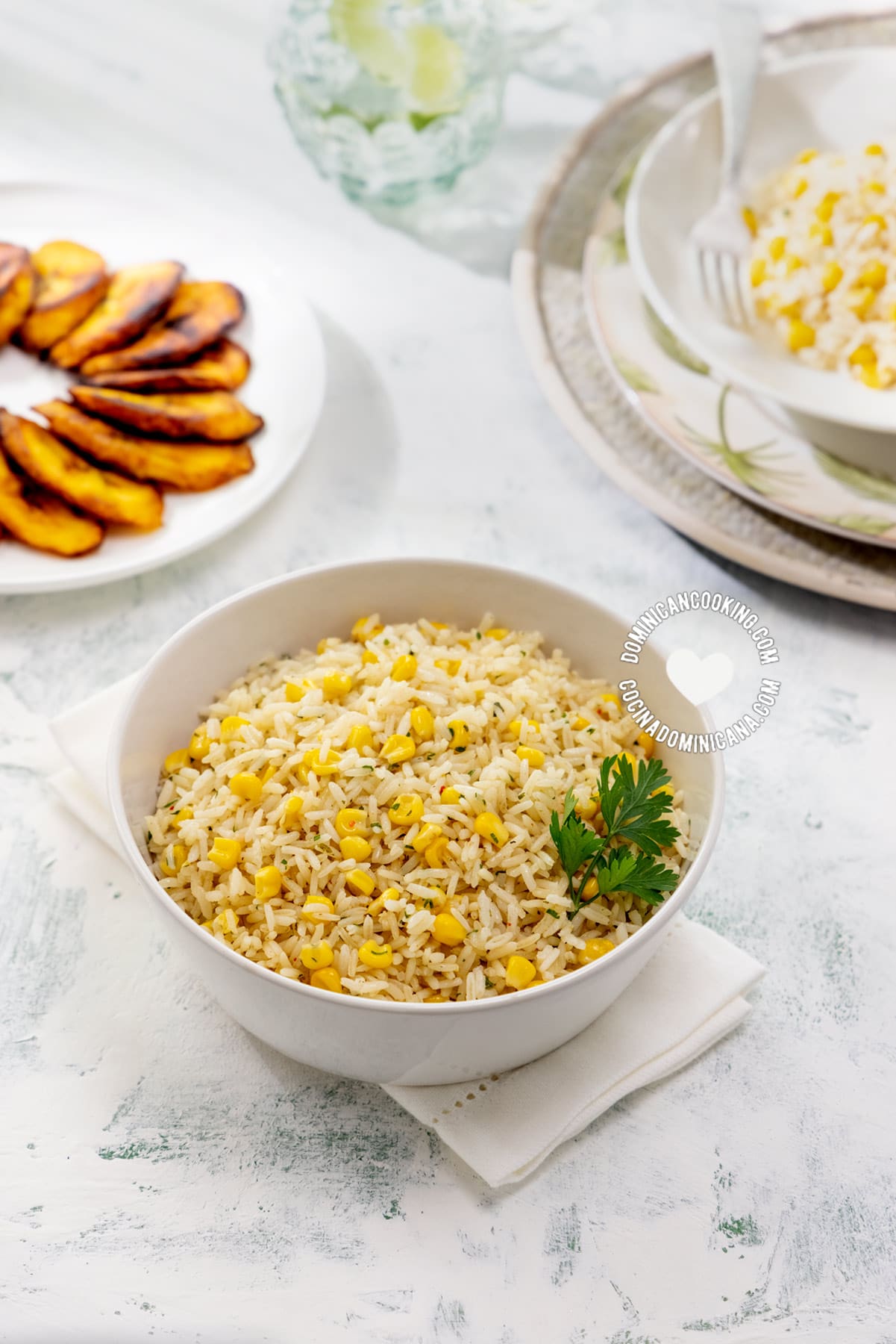 Arroz con maíz, or moro de maíz (sweet corn pilaf).