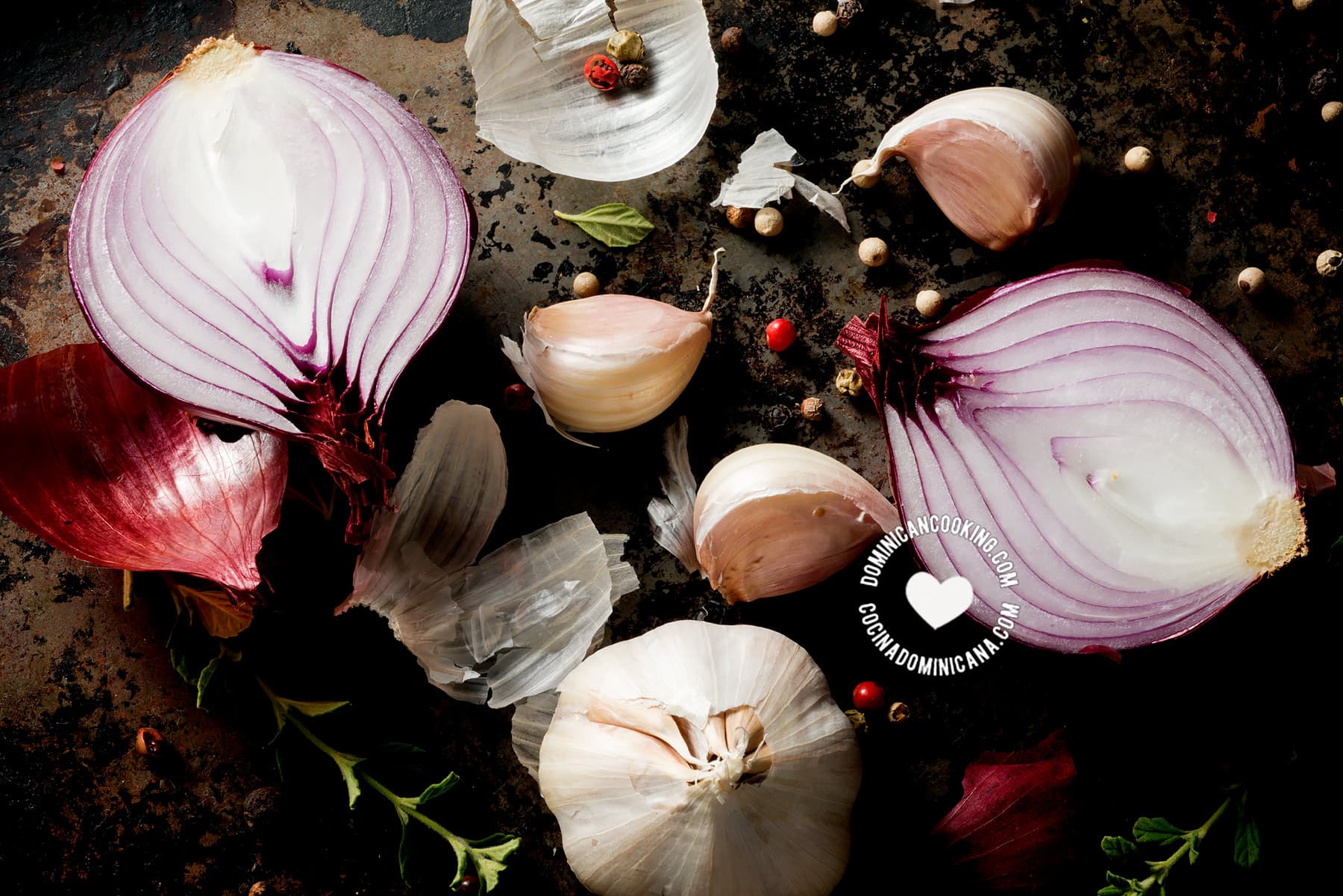 Garlic, oregano, onion.