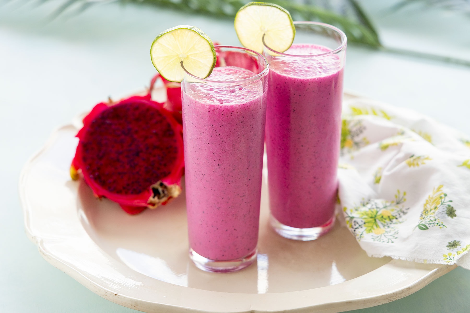Dragon fruit smoothie.