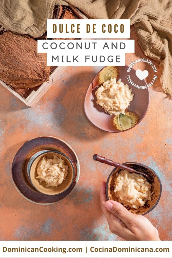 Dulce de coco (coconut and milk fudge) recipe.