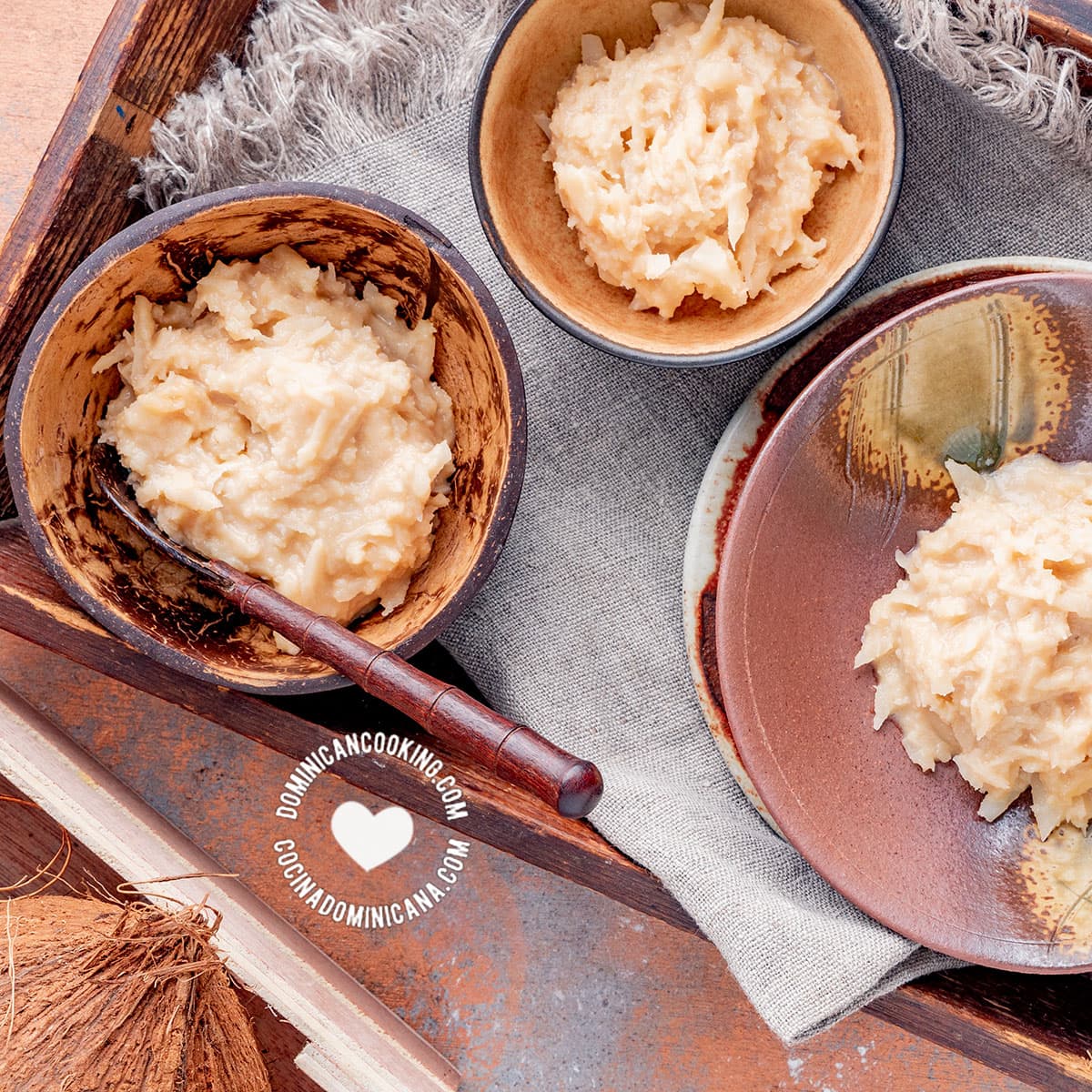 Dulce de coco (Dominican coconut candy).