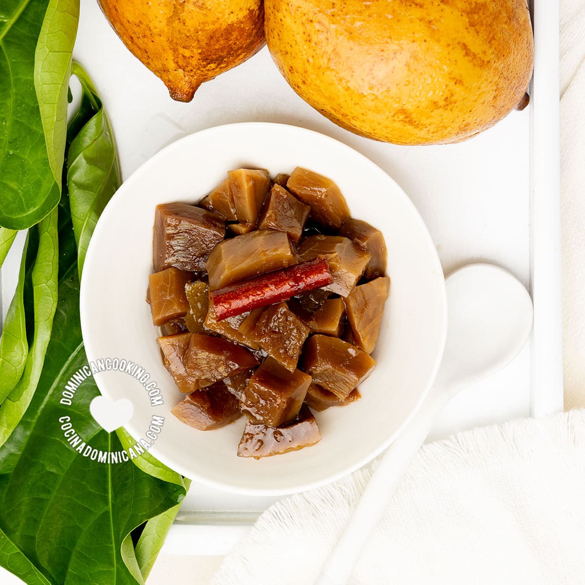 Dulce de jagua (Dominican candied genipa fruit).