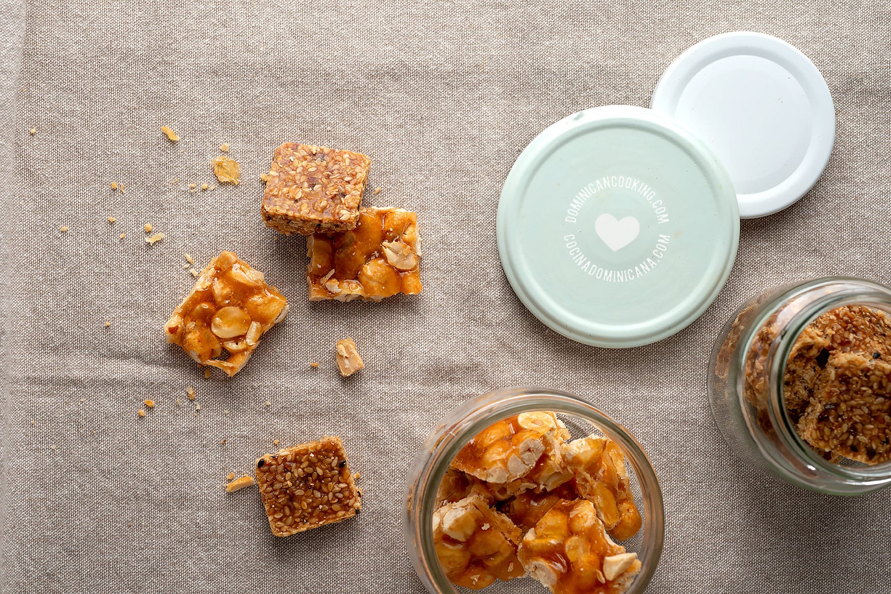 Peanut and sesame candies.