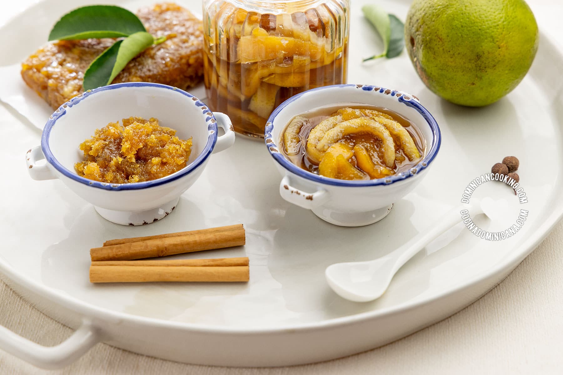 Dominican dulce de naranja (candied orange rind).