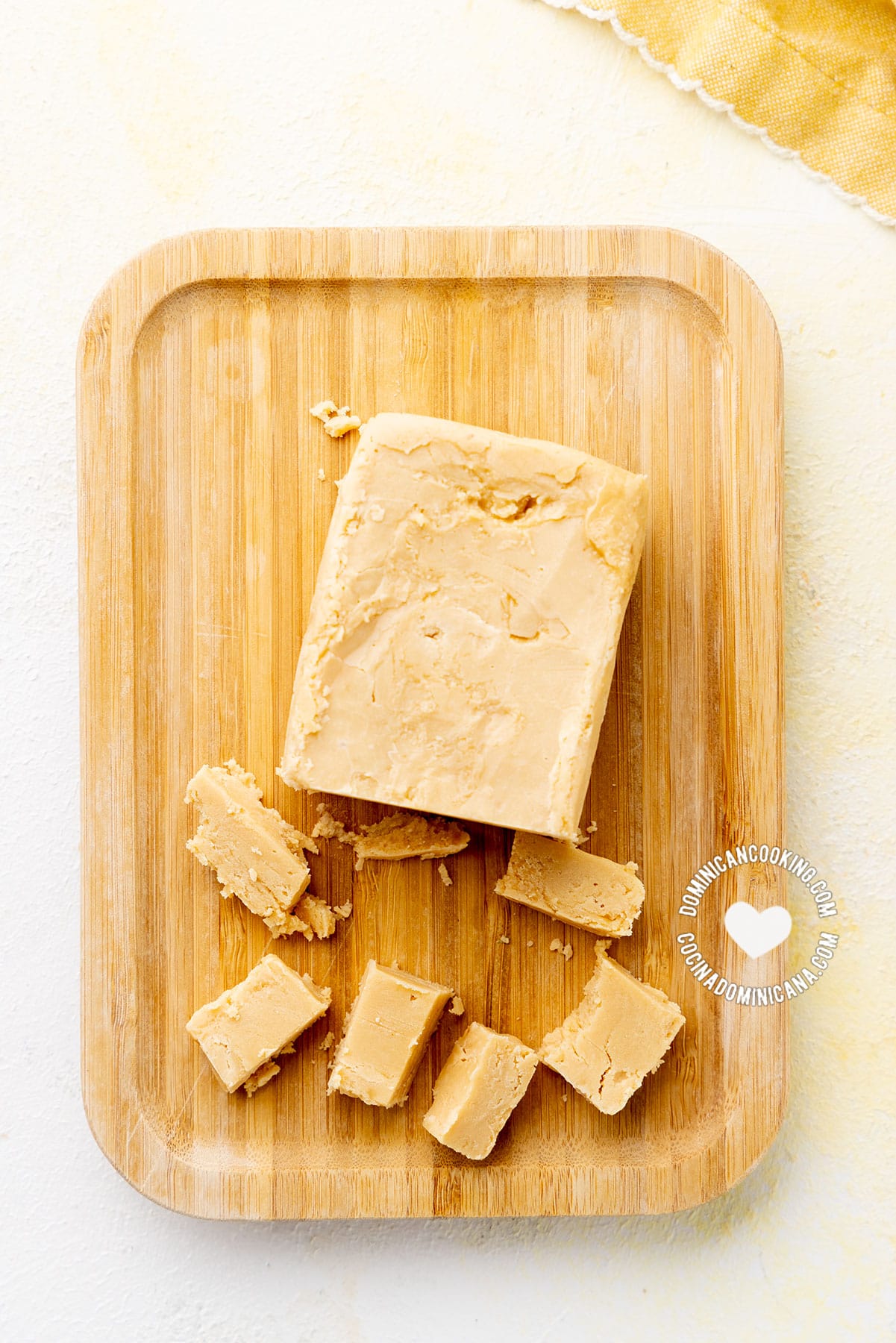 Dulce de leche en tabla.
