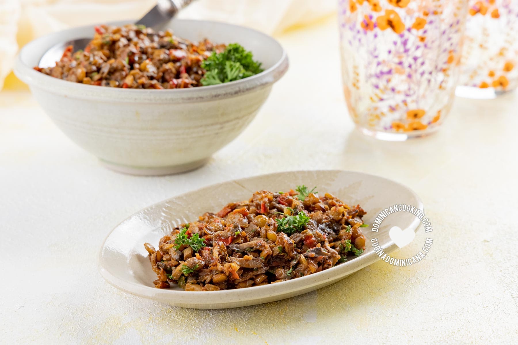 Vegan mince for empanadas.