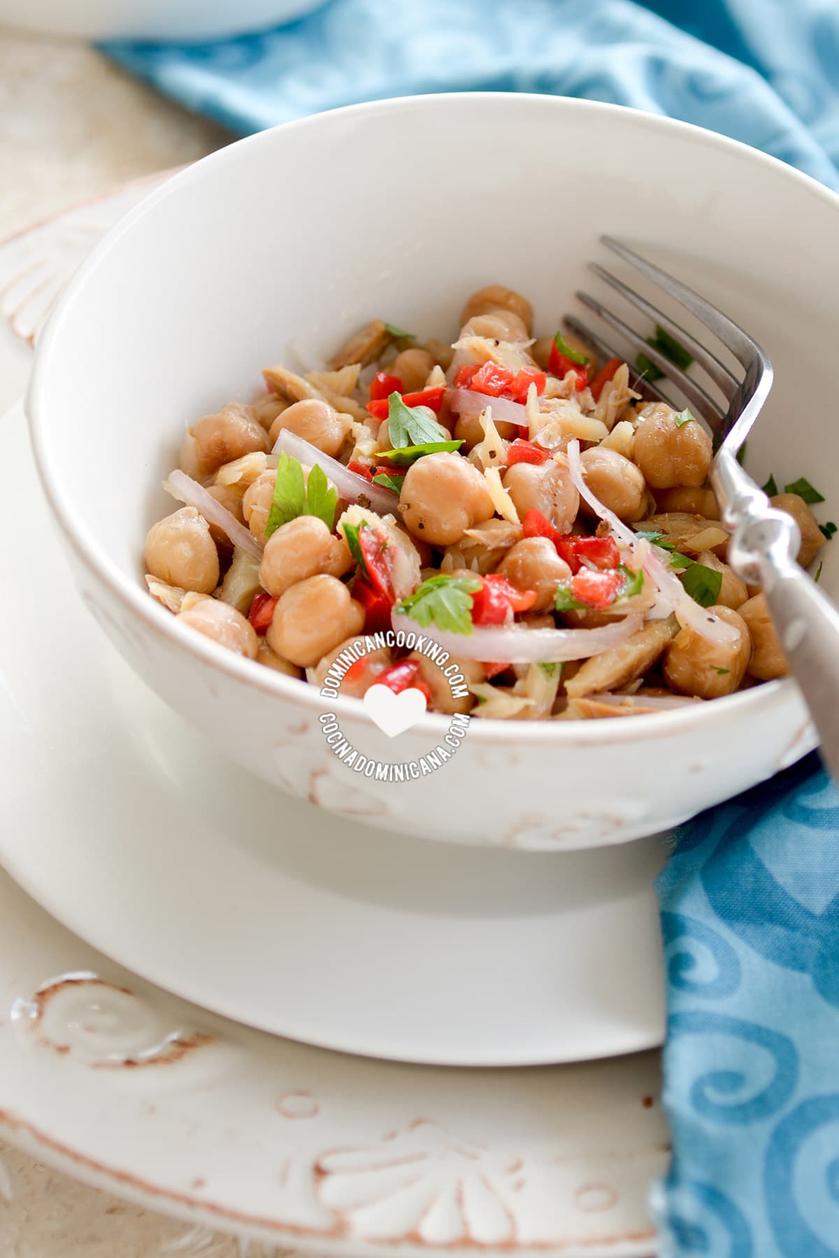 Bacalao and chickpea salad.