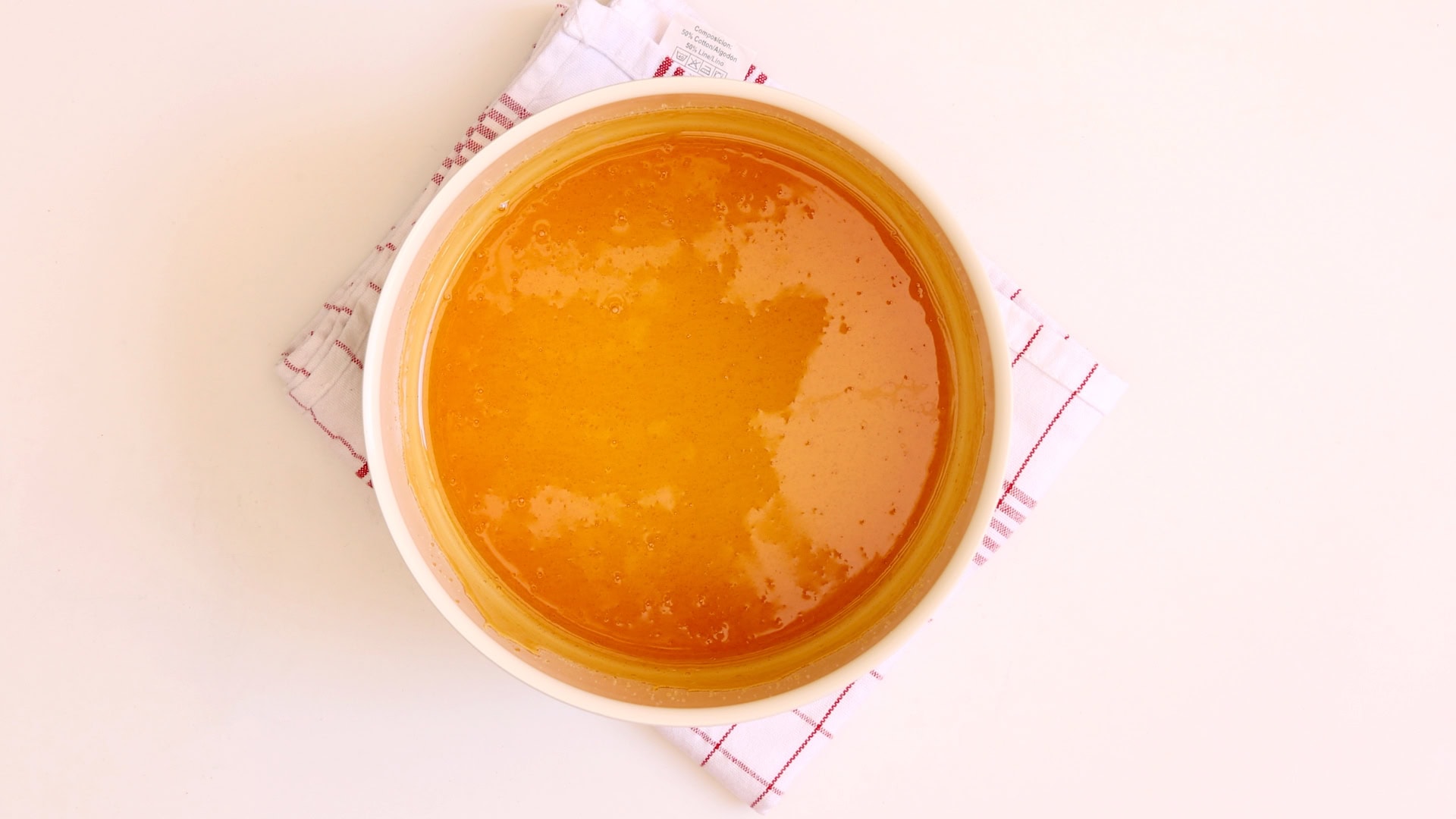 Caramel-coated mold.