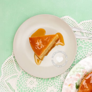 Flan de pan (bread creme caramel pudding).