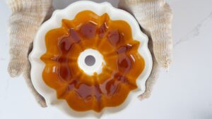 Making caramel for flan