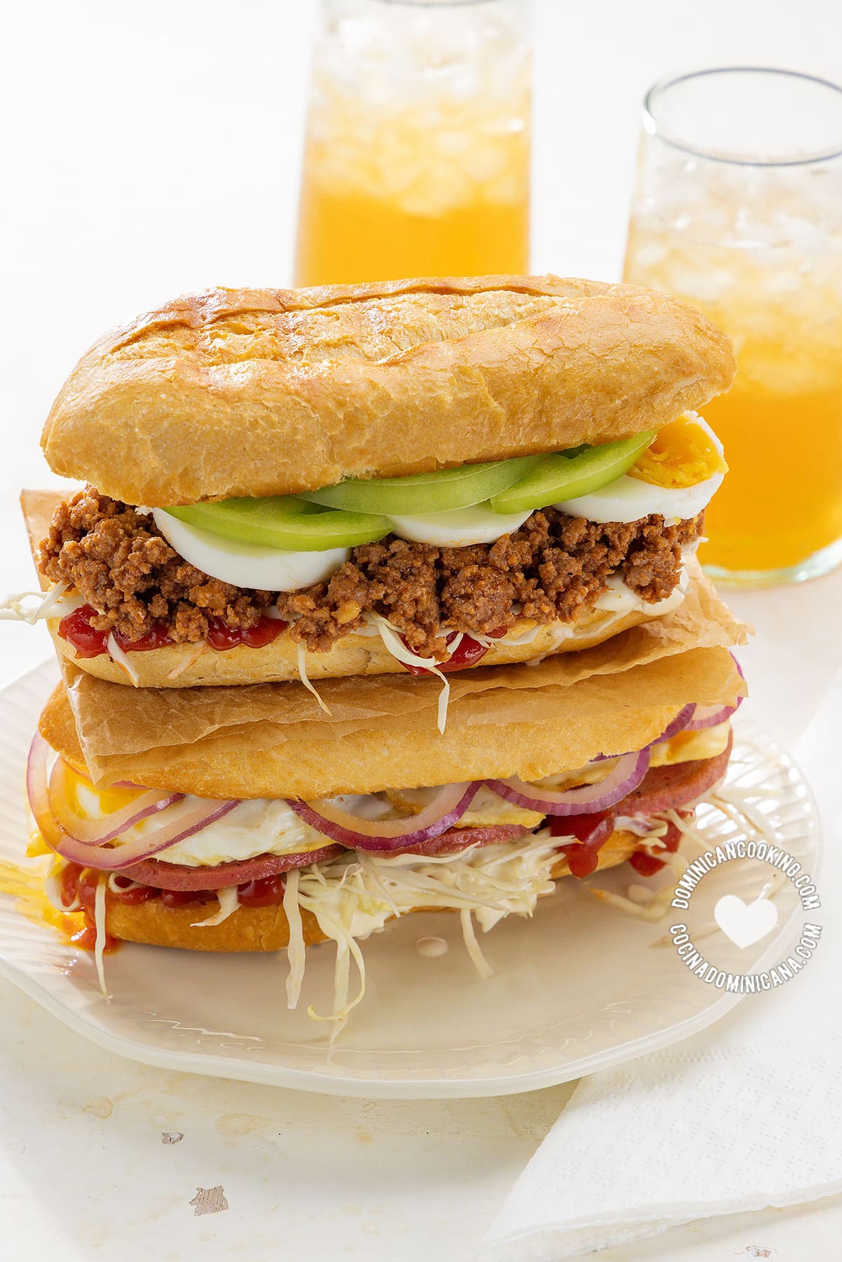 Frikitaki and rikitaki sandwiches.