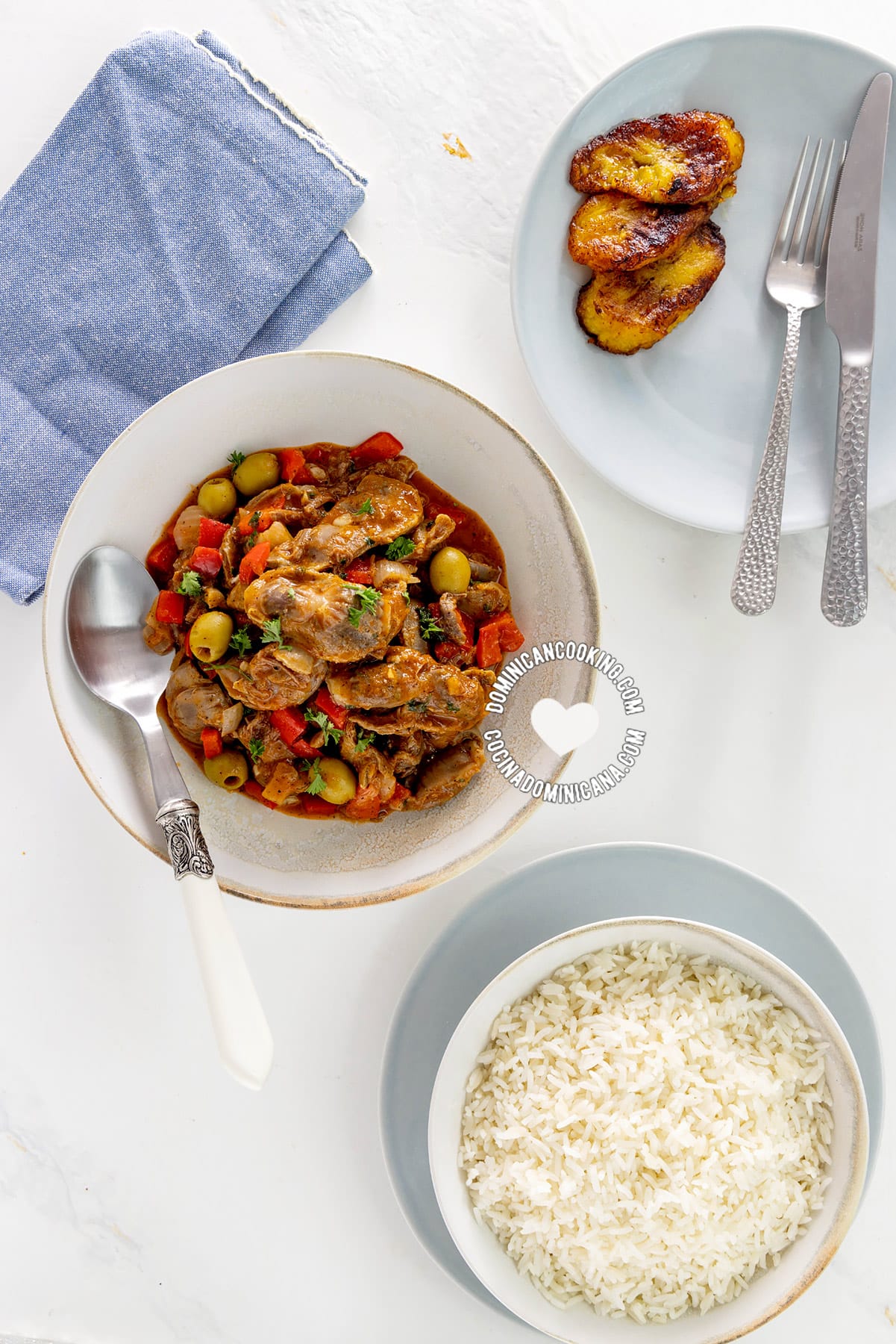 Chicken gizzard (molleja guisada).