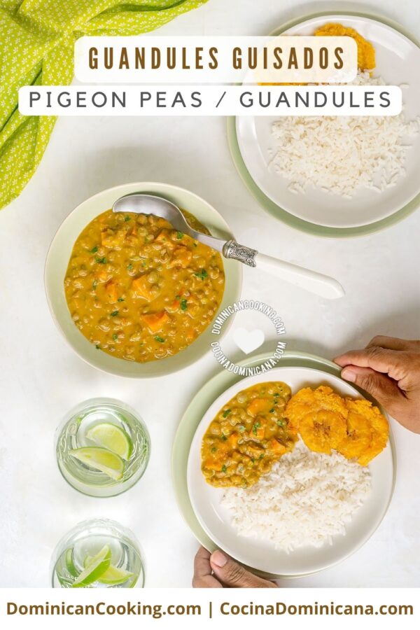 Guandules guisados (pigeon peas / Guandules) recipe.