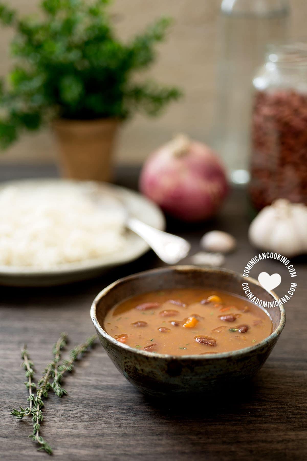 Habichuelas guisadas (dominican beans).