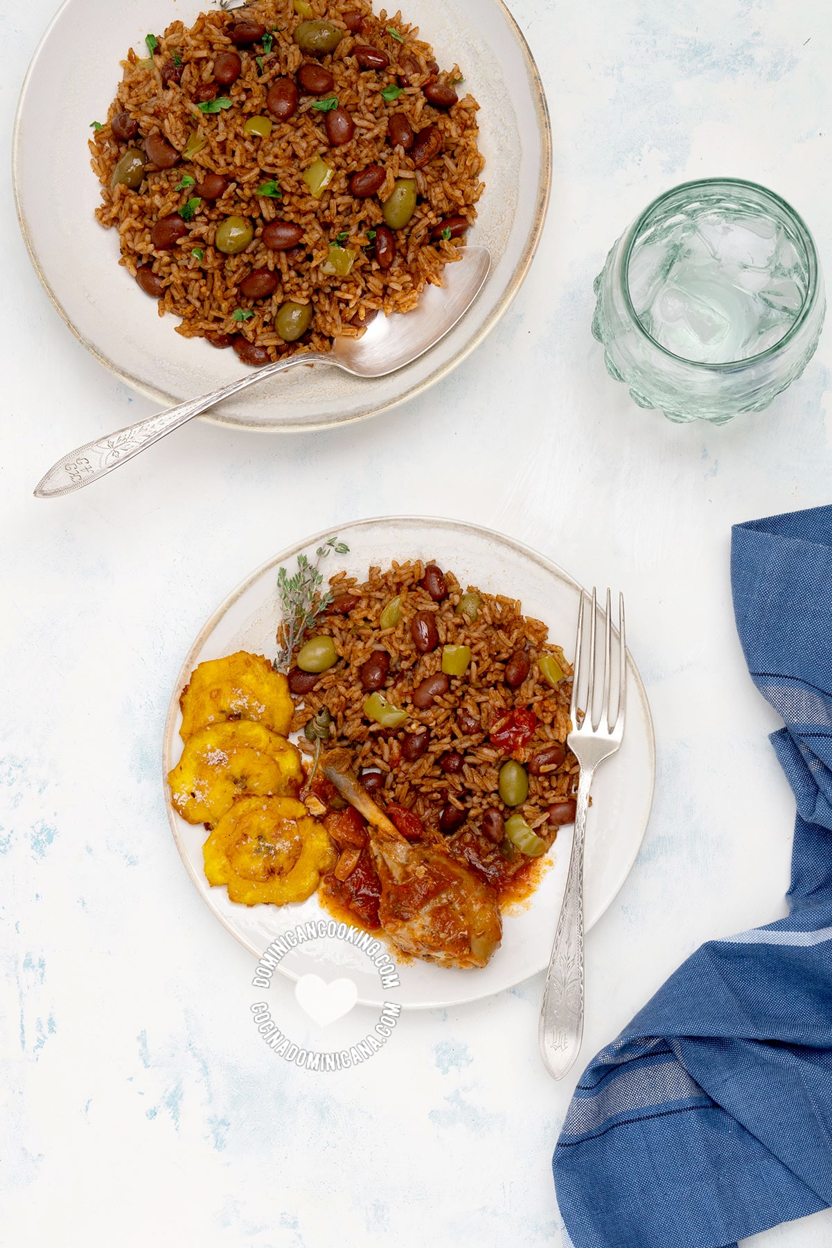 Moro de habichuelas (rice with beans moro rice).