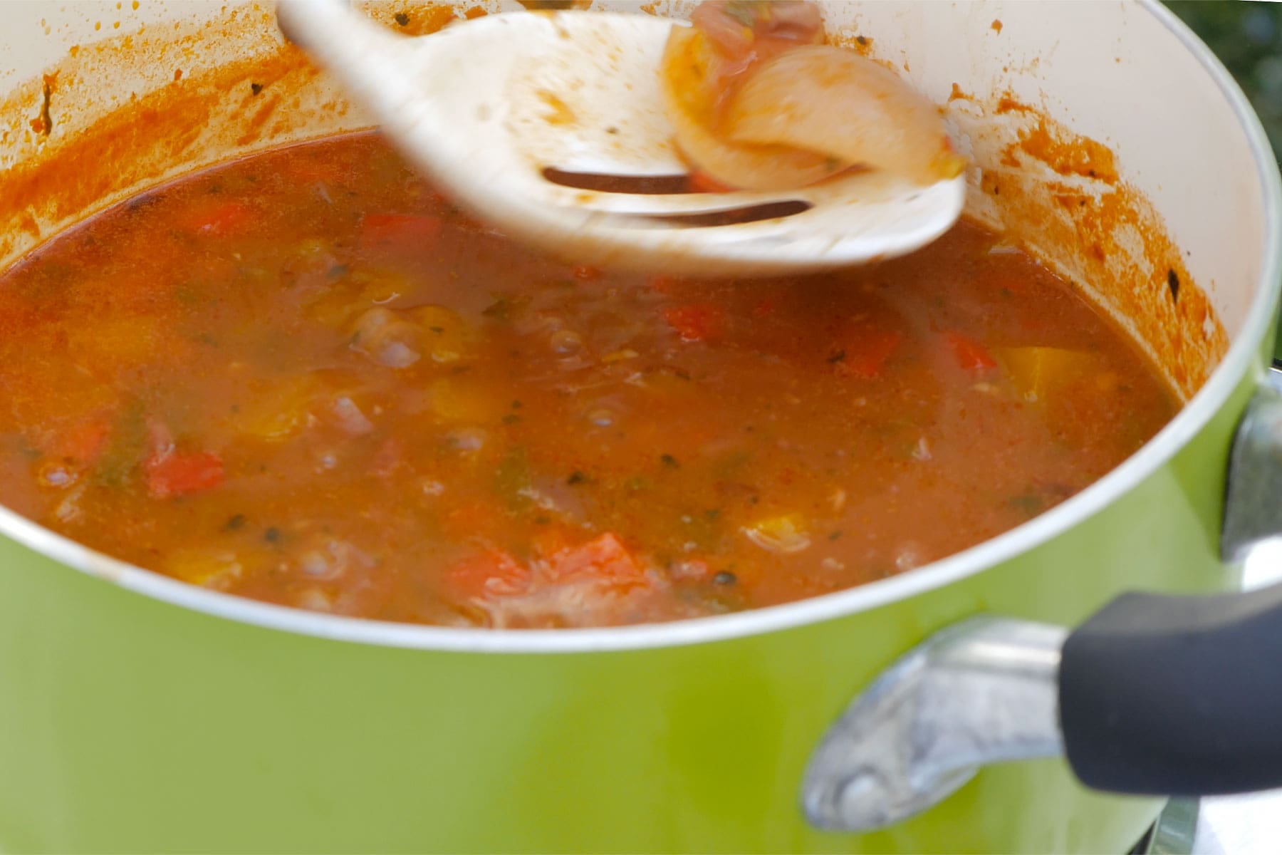 Removing onions and twigs.