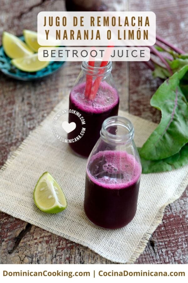 Jugo de remolacha y naranja o limón (beetroot juice) recipe.